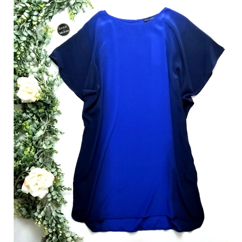French Connection blue ombre silk dress size 4